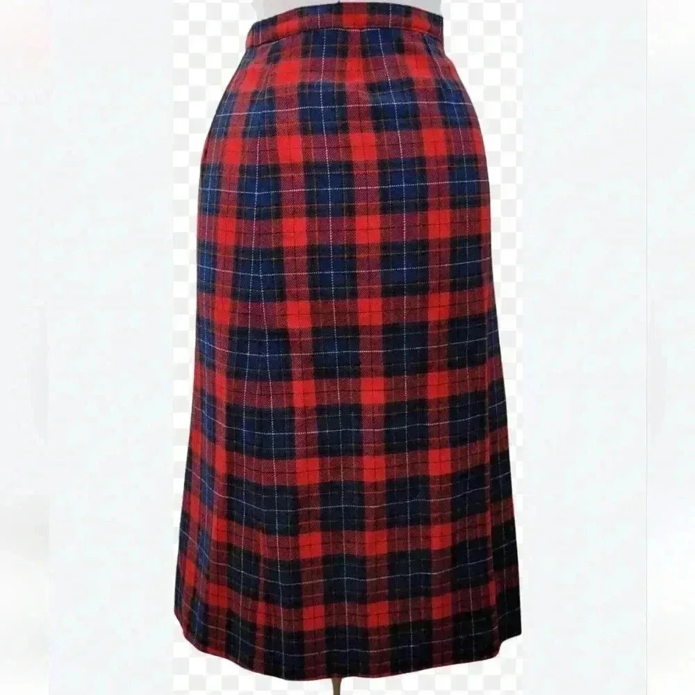 Vintage Pendleton Plaid Wool Skirt - 4/6